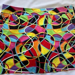 Loudmouth Colorful Swirl Mini Skirt